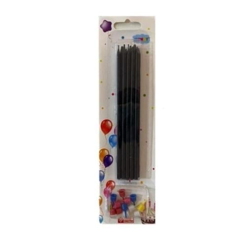 PASTA MUMU PASTEL SİYAH 15 CM 10 LU