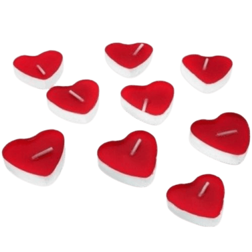 TEA LIGHT KALP MUM KIRMIZI 9 ADET