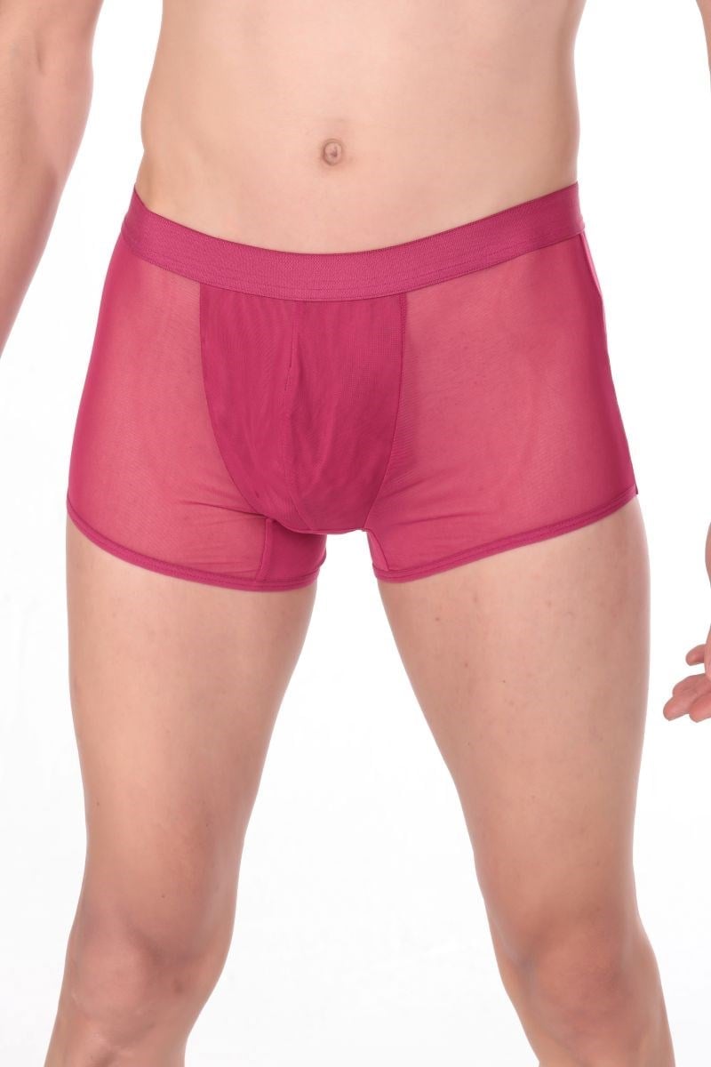 Jeu Jeu Sheer Boxer – Transparan İnce Tül Modern Erkek Boxer Fuşya