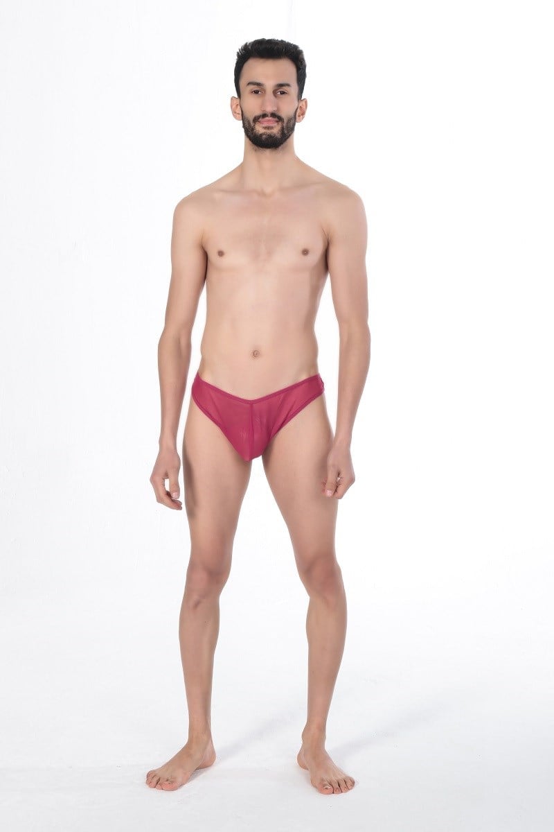 JEU JEU Sheer Slip – Transparan Tül, Ultra Hafif, Esnek Erkek Slip