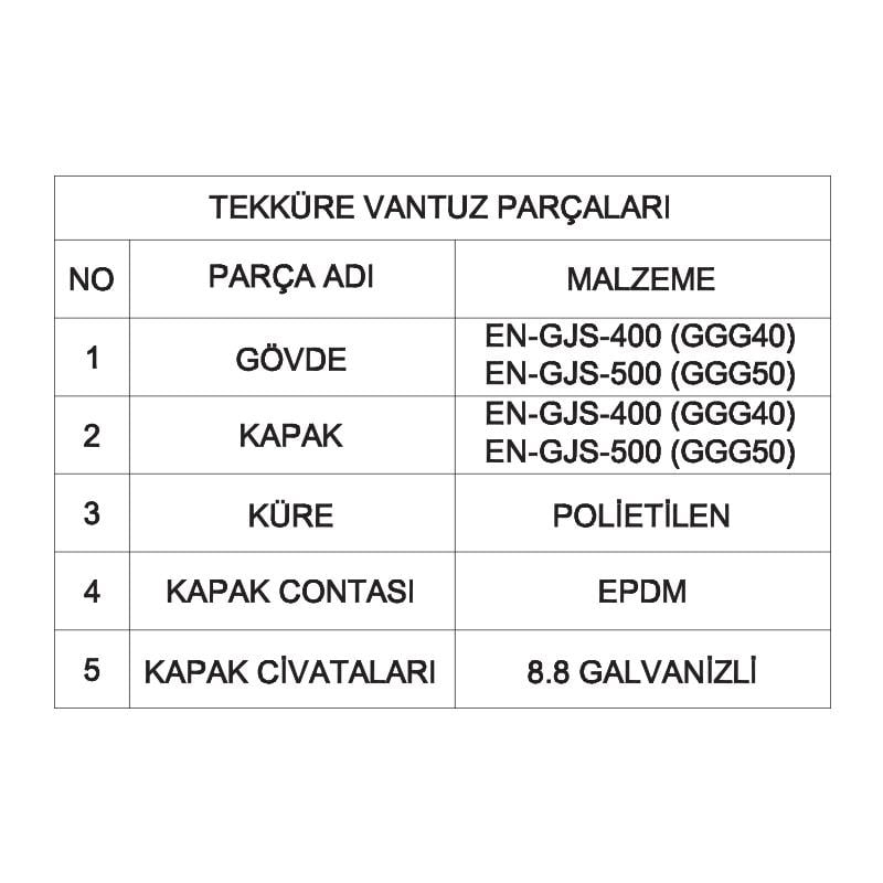 TEK KÜRELİ VANTUZ