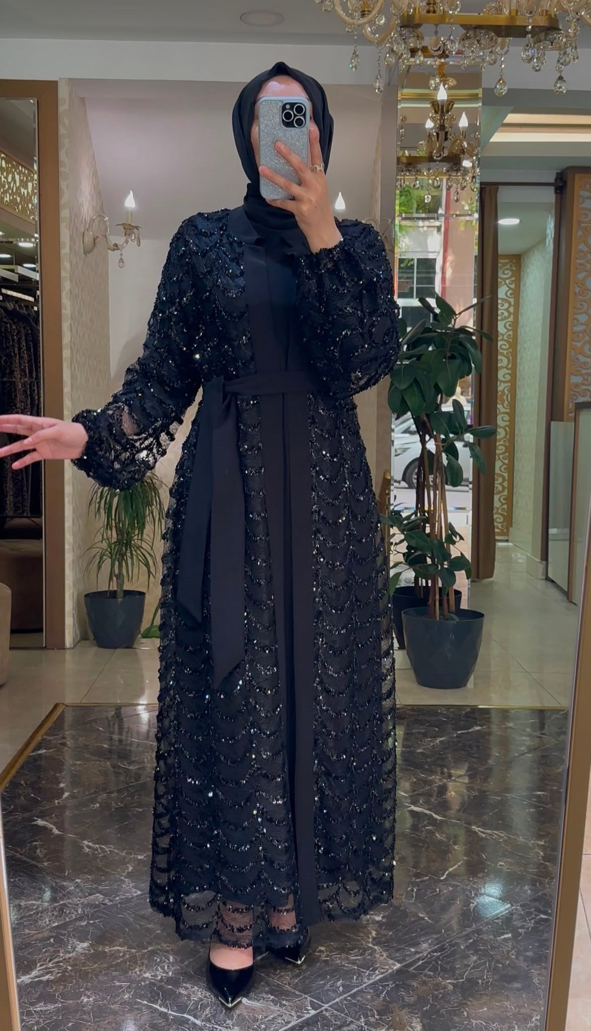 Kağan Kamer Demet Abaya Siyah 