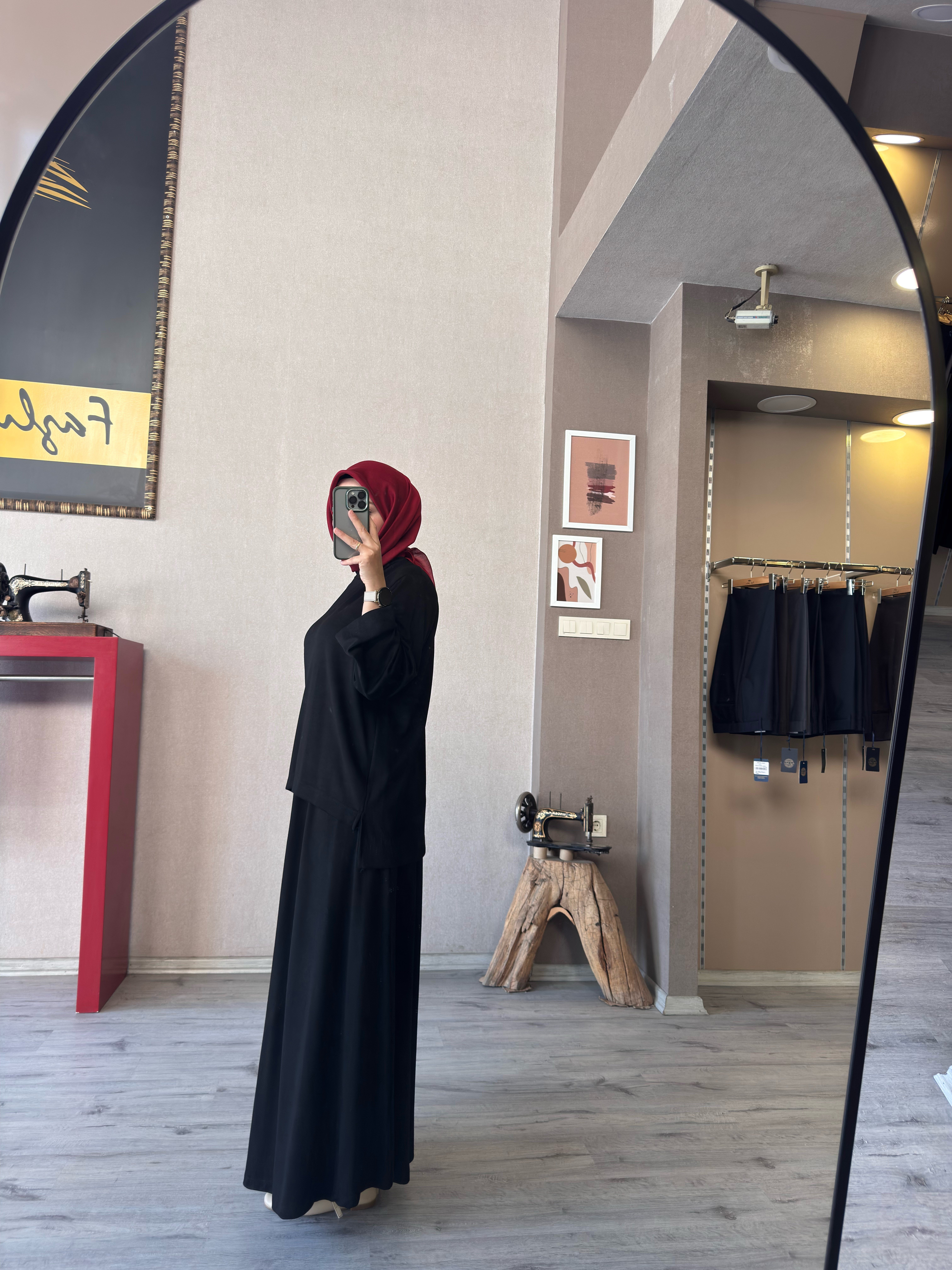 Flora siyah etekli takım - 1170