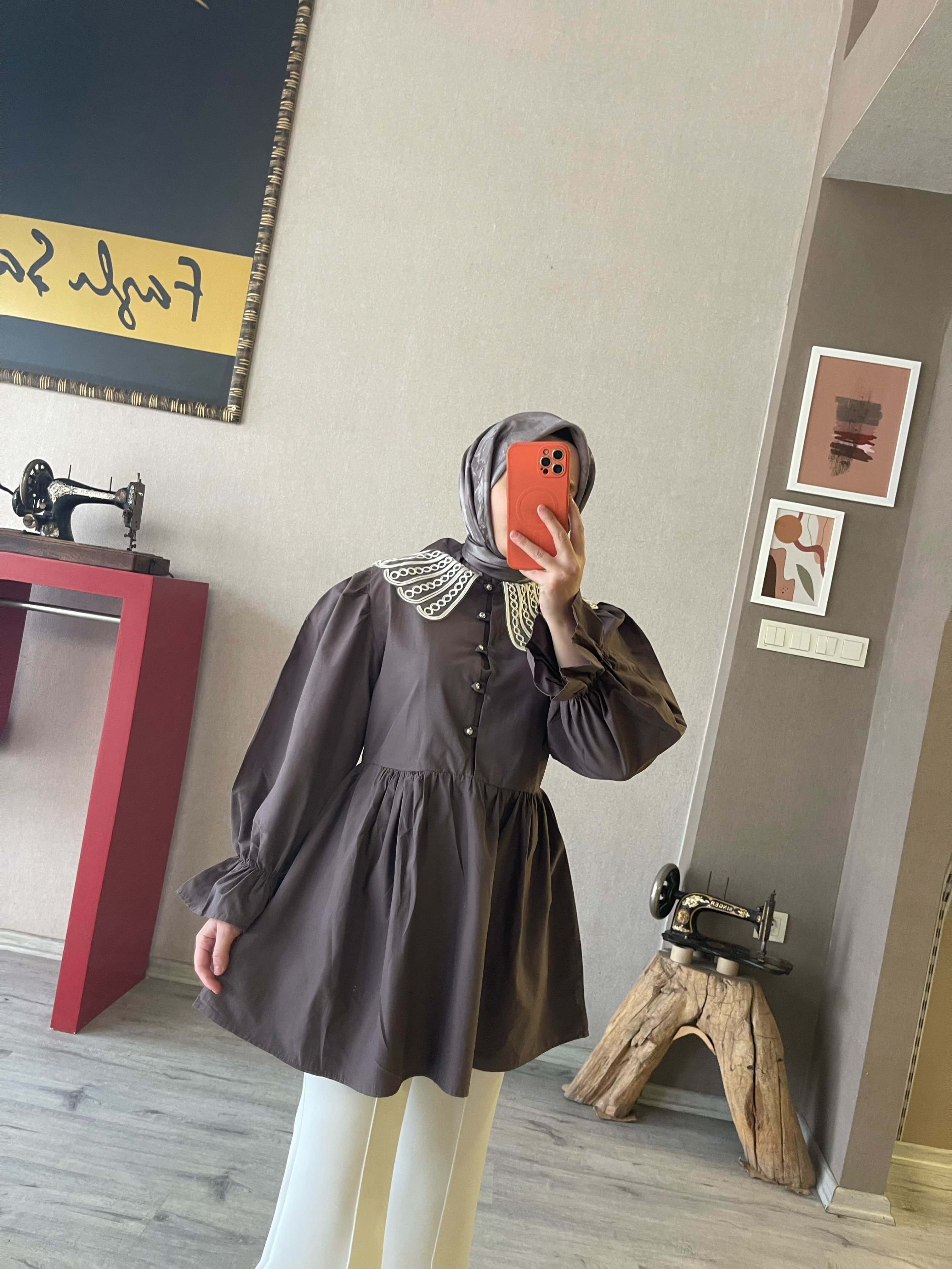 Flora vizon tunik - 1078