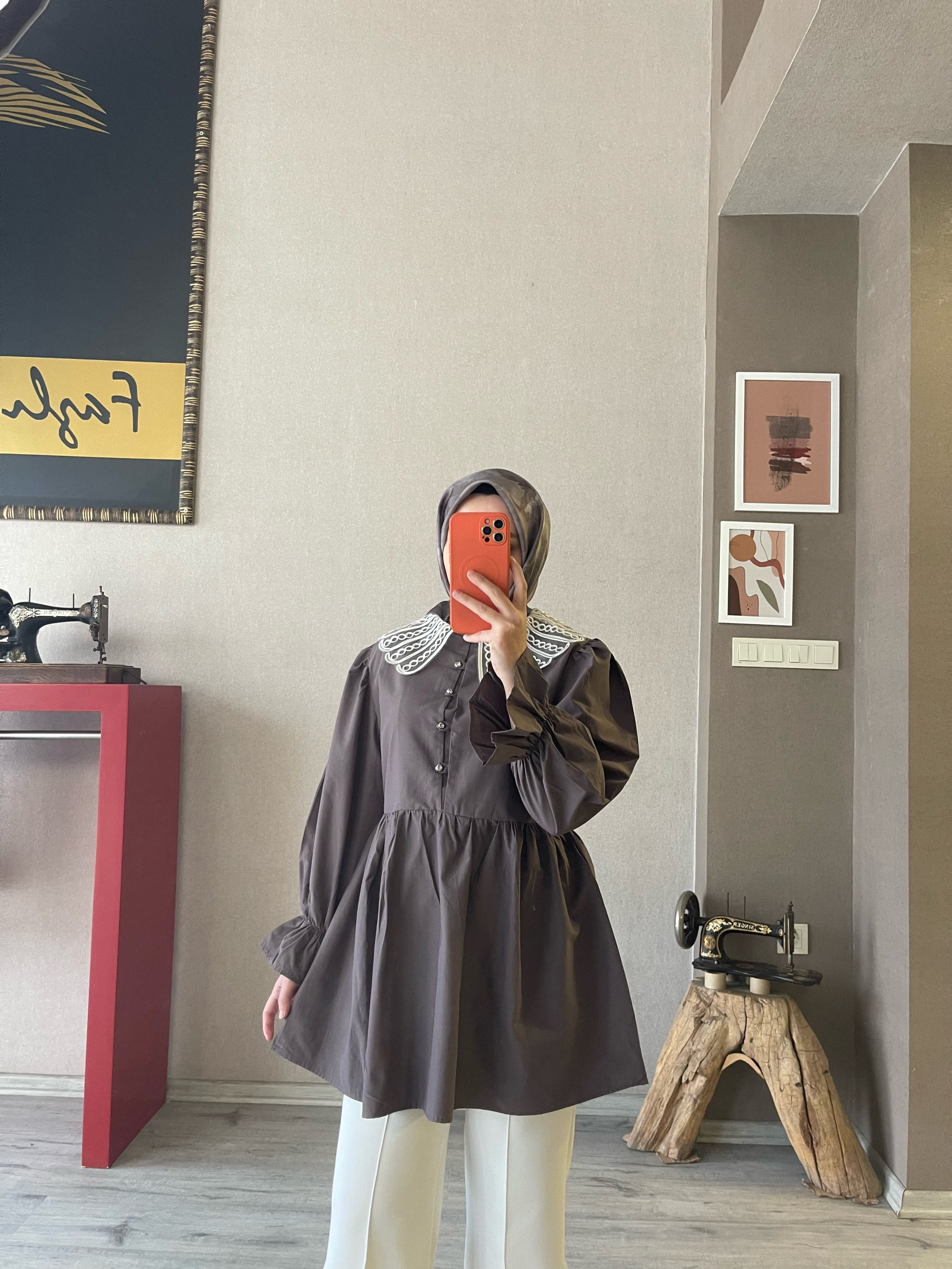 Flora vizon tunik - 1078