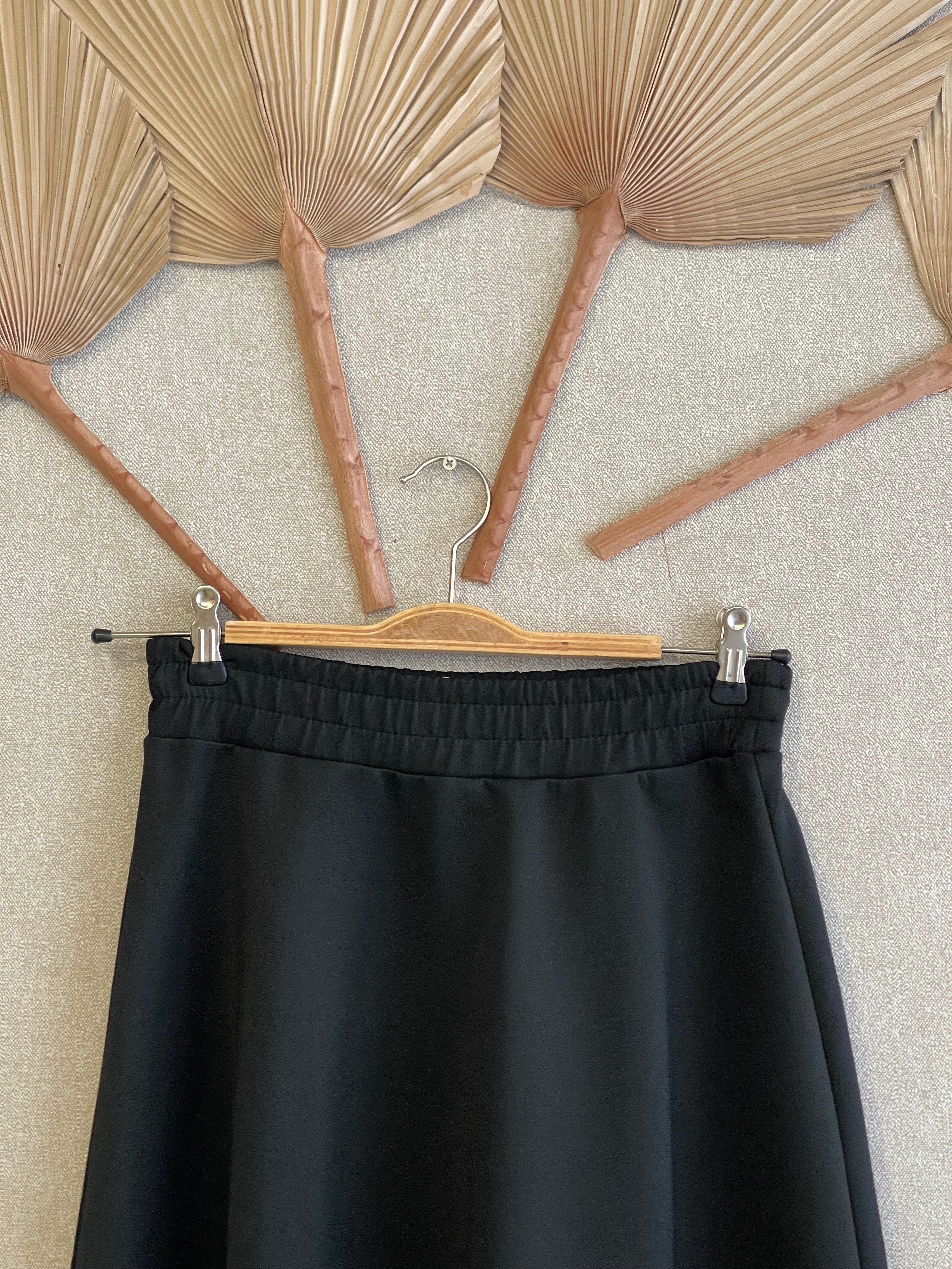 Premium kalite siyah scuba etek - 1168
