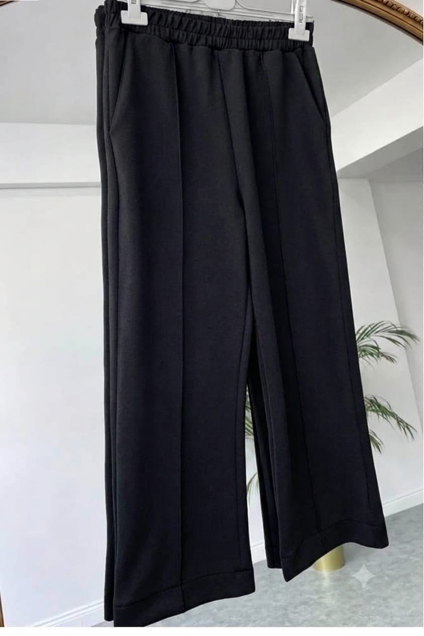 Premium siyah scuba pantolon 1021