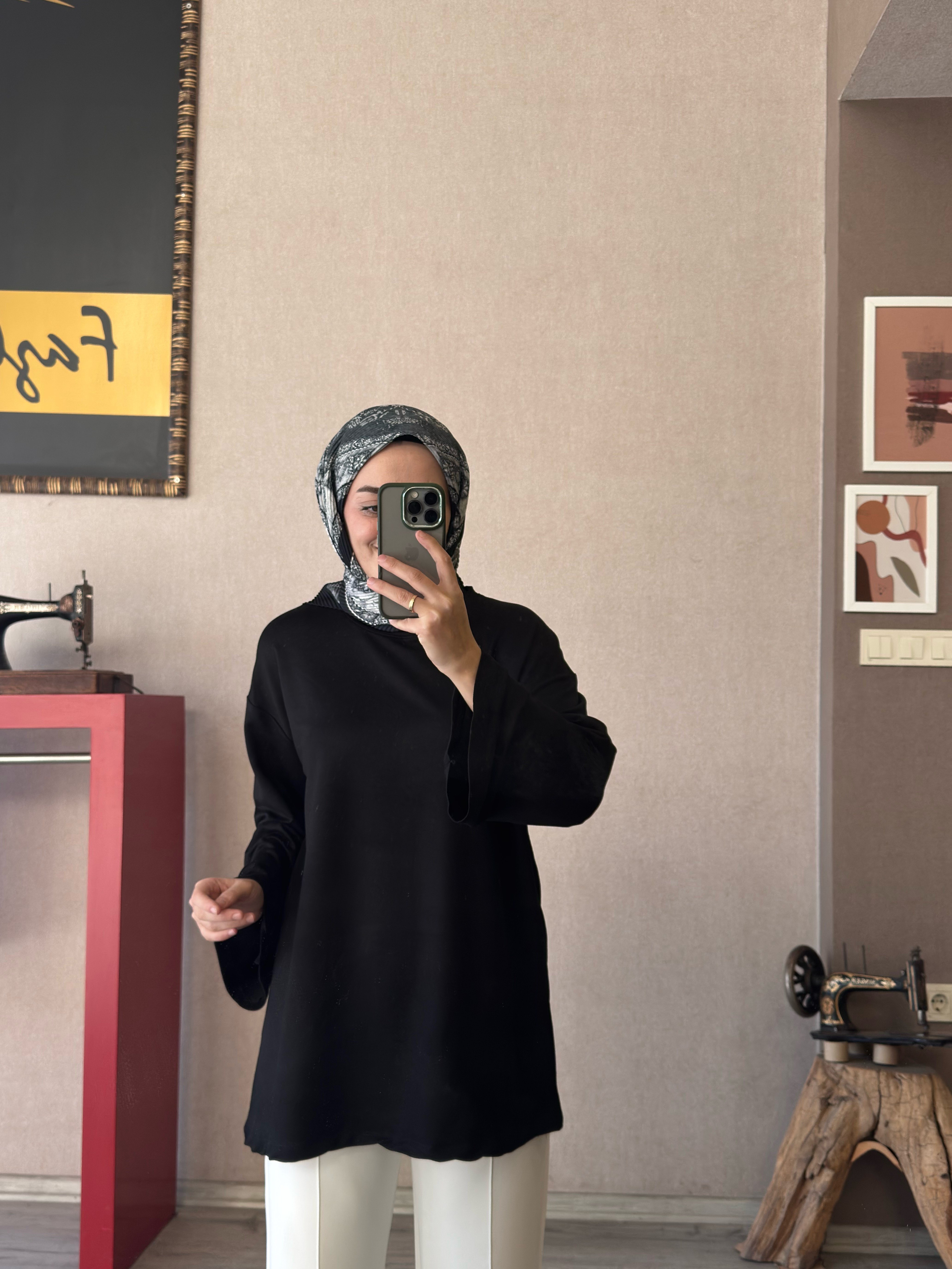 Siyah basic oysho tunik - 1195