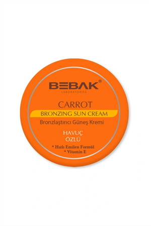 Bebak Havuç Özlü Güneş Bakım Kremi – Doğal Bronzluk Destekleyici, 100 ml