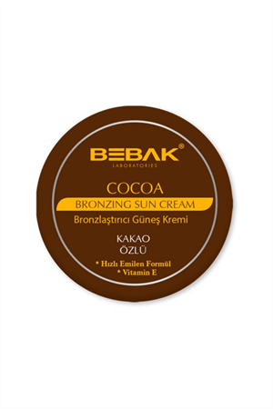 Bebak Kakao Özlü Güneş Bakım Kremi – Bronzluk Destekleyici Yoğun Nemlendirici, 100 ml