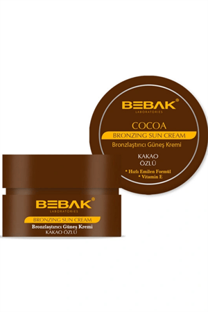 Bebak Kakao Özlü Güneş Bakım Kremi – Bronzluk Destekleyici Yoğun Nemlendirici, 100 ml