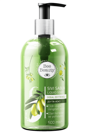 Bee Beauty Doğal Zeytinyağlı Zeytin Ağacı Sıvı Sabun 500 ml Yeşil