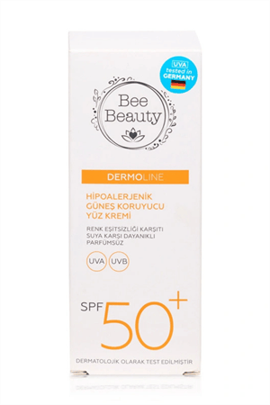 Bee Beauty Hipoalerjenik Yüz Güneş Kremi SPF 50+ – Hassas Ciltler İçin Yüksek Koruma, 50 ml