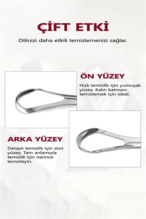Dil Temizleyici Paslanmaz Çelik Ağız Bakım Fırçası Dil Plak Temizleme Dil Sıyırıcı Aparat