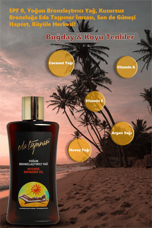 Eda Taşpınar Bronzlaştırıcı Güneş Yağı SPF 15 – Koruyucu ve Işıltılı Bronzluk – 200 ml