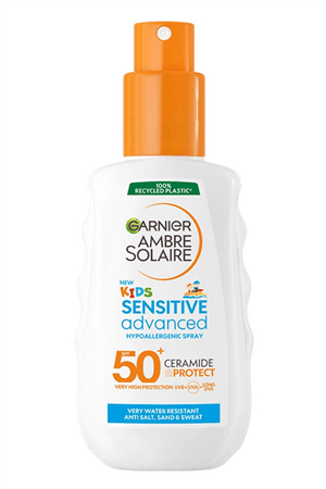 Garnier Ambre Solaire Sensitive Advanced Çocuk Güneş Koruyucu Sprey SPF50+ – Hipoalerjenik, Yüksek Koruma, 150 ml