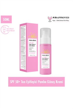 Maruderm Pembe Ton Eşitleyici Güneş Kremi SPF 50+ – Renkli Koruyucu Krem, 50 ml