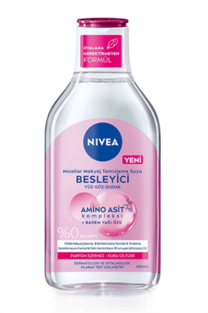 Nivea Micellar Besleyici Makyaj Temizleme Suyu 400 ml | Yüz, Göz ve Dudak İçin Nazik Temizlik