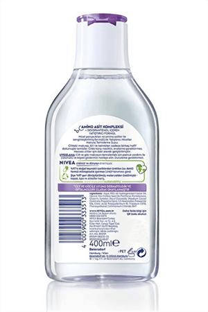 Nivea Micellar Yatıştırıcı Makyaj Temizleme Suyu 400 ml | Yüz, Göz ve Dudak İçin Hassas Temizlik