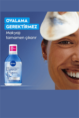 Nivea Serum İçerikli Yenileyici Micellar Makyaj Temizleme Suyu 400 ml | Yüz, Göz ve Dudak İçin Nazik Temizlik
