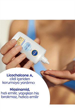 Nivea Sun Hafif Dokulu Güneş Koruyucu Yüz Kremi 50SPF 40 ml
