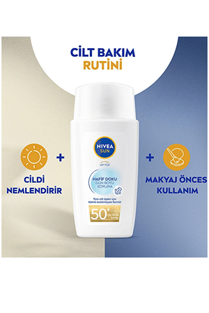 Nivea Sun Hafif Dokulu Güneş Koruyucu Yüz Kremi 50SPF 40 ml