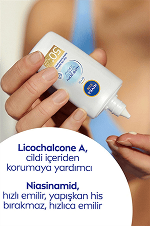 Nivea Sun Hafif Dokulu Yüz Güneş Koruyucu Krem SPF 50 – Yağsız, Mat Görünüm, 40 ml