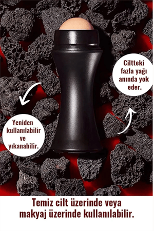 Ocean Volkanik Yüz Taşı + Makyaj Fırçası No:965 | Cilt Yağı Emilimi & Pürüzsüz Makyaj Seti