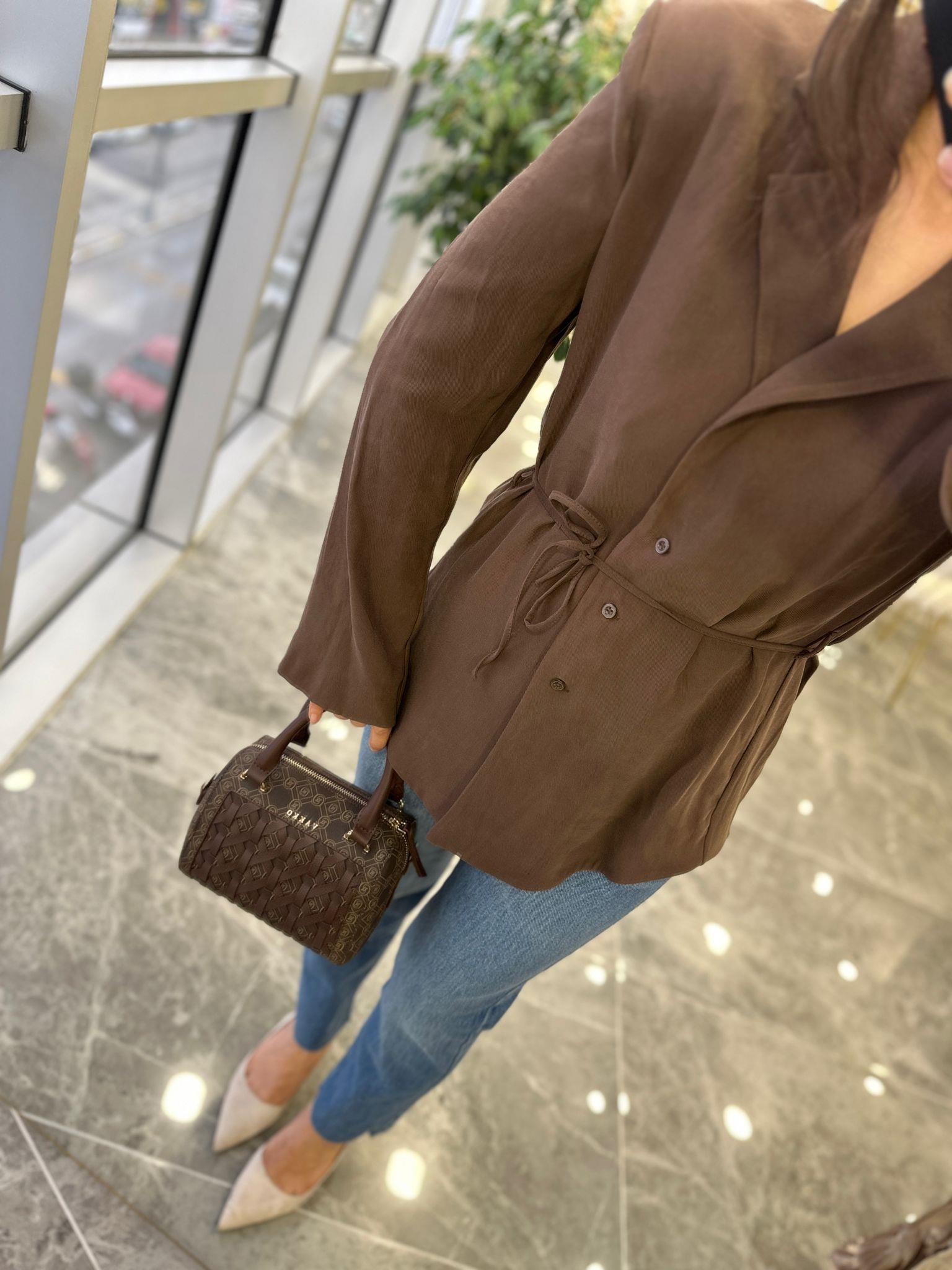 CEKETModa MTGMLKCKT400Bağcıklı Gömlek Ceket