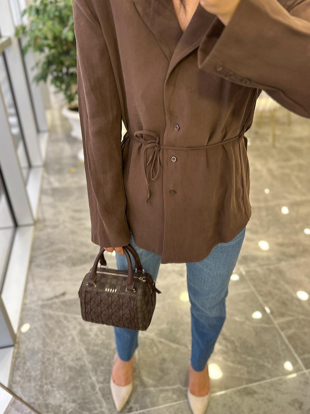 CEKETModa MTGMLKCKT400Bağcıklı Gömlek Ceket