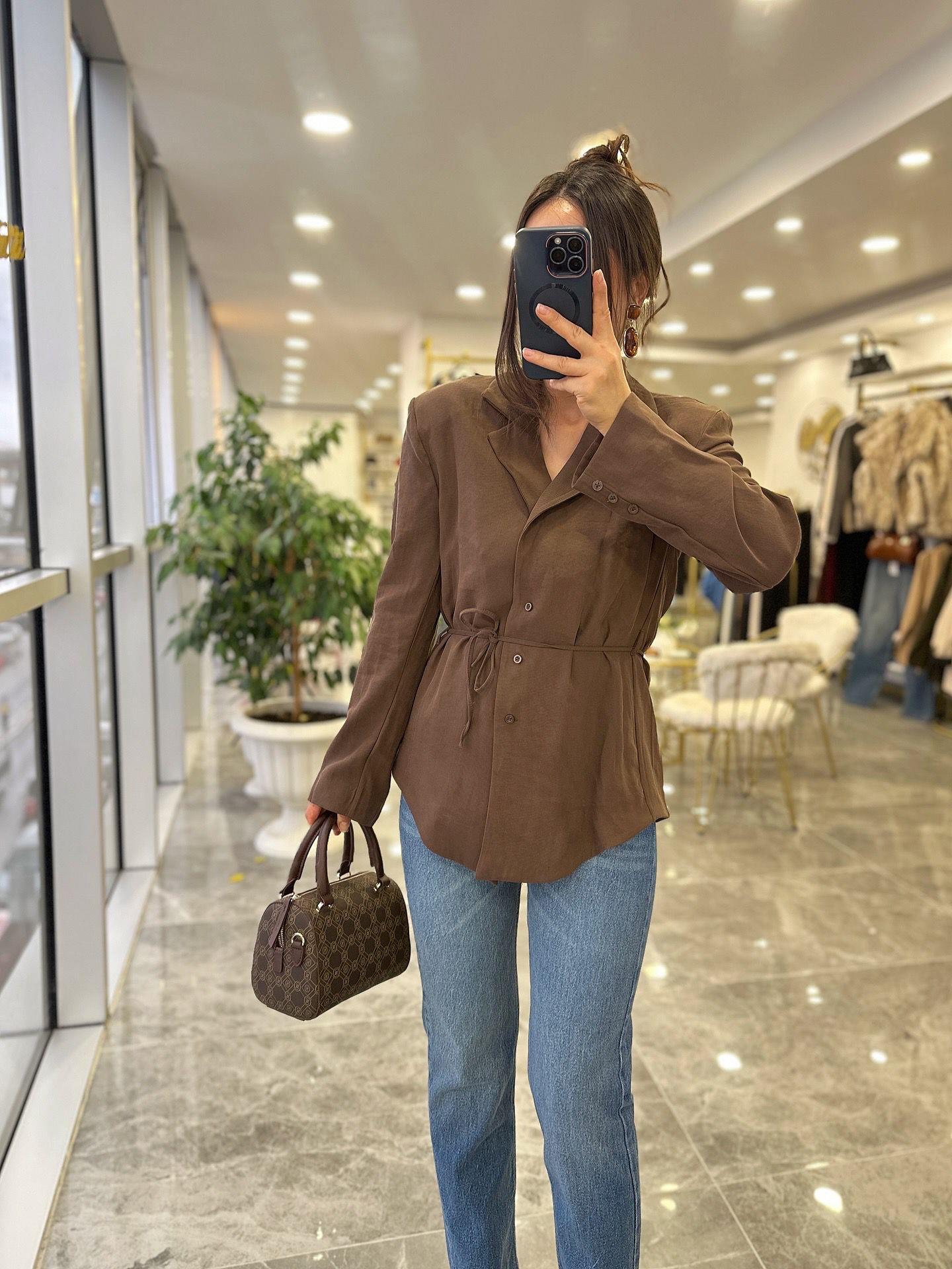 CEKETModa MTGMLKCKT400Bağcıklı Gömlek Ceket