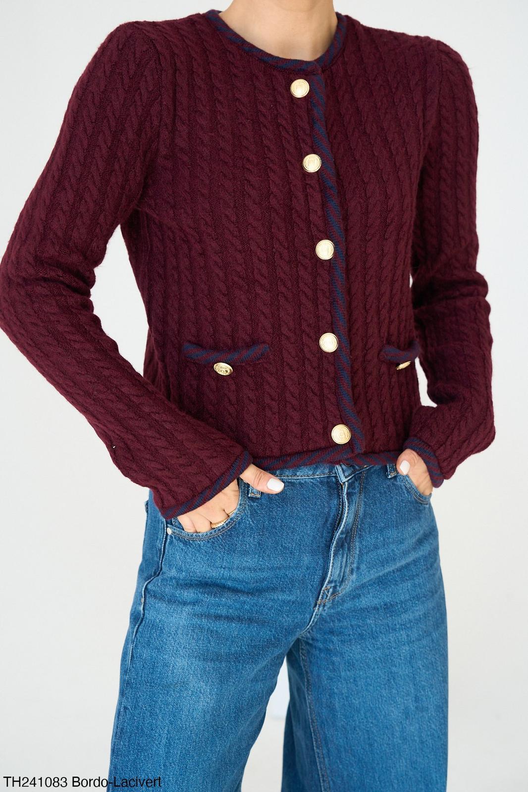 KAZAKModa MTHRK97Bordo Hırka