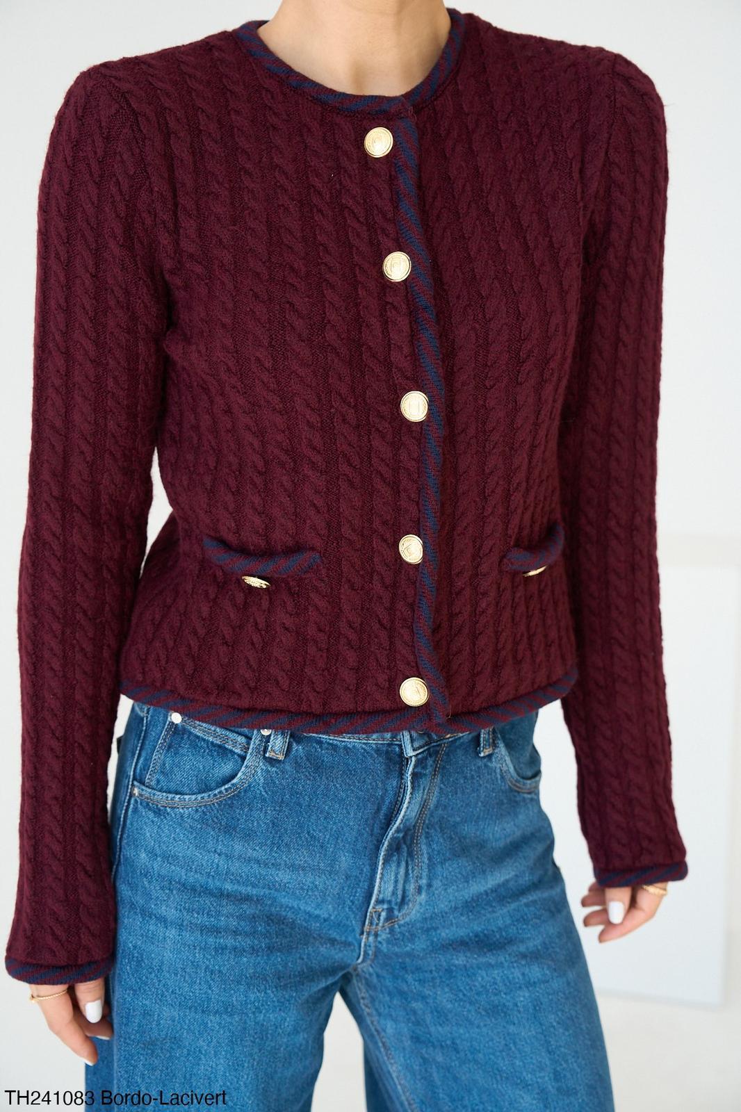 KAZAKModa MTHRK97Bordo Hırka