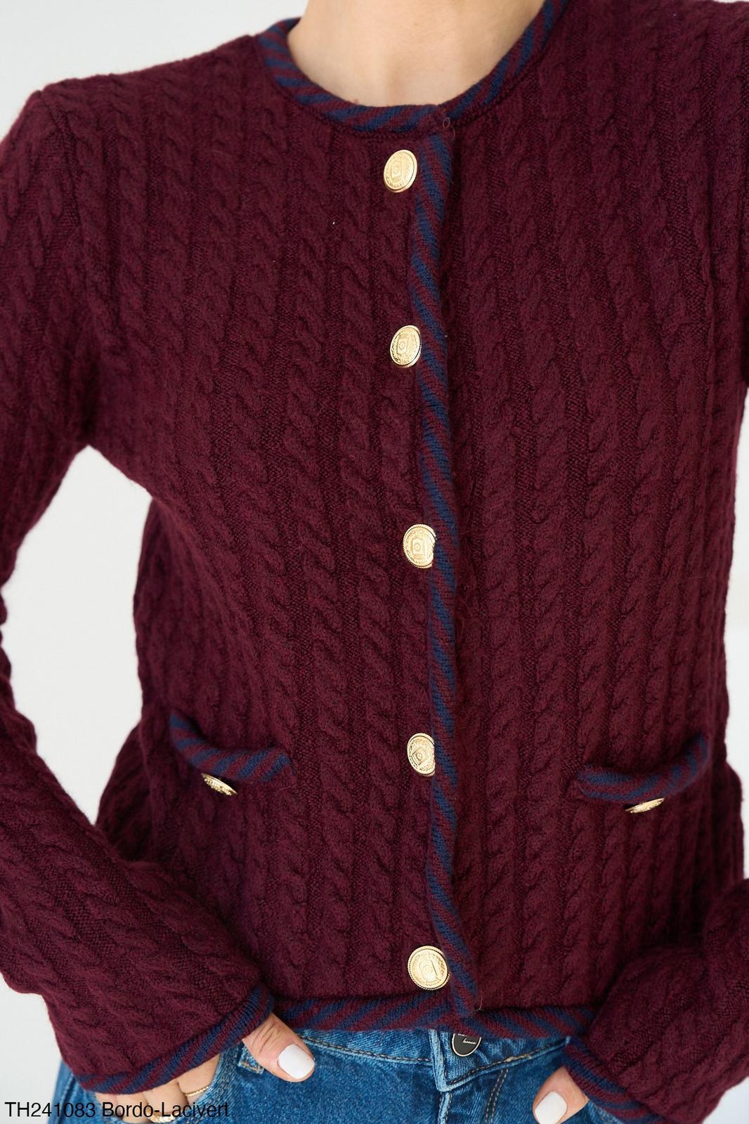 KAZAKModa MTHRK97Bordo Hırka