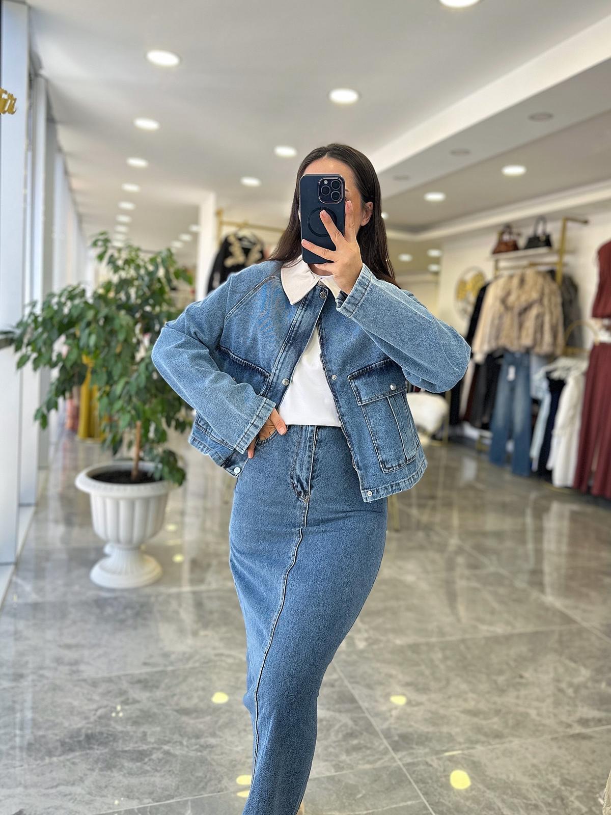 TAKIMModa MTDNMTKCKTTKM980Denim Etek Ceket Takım