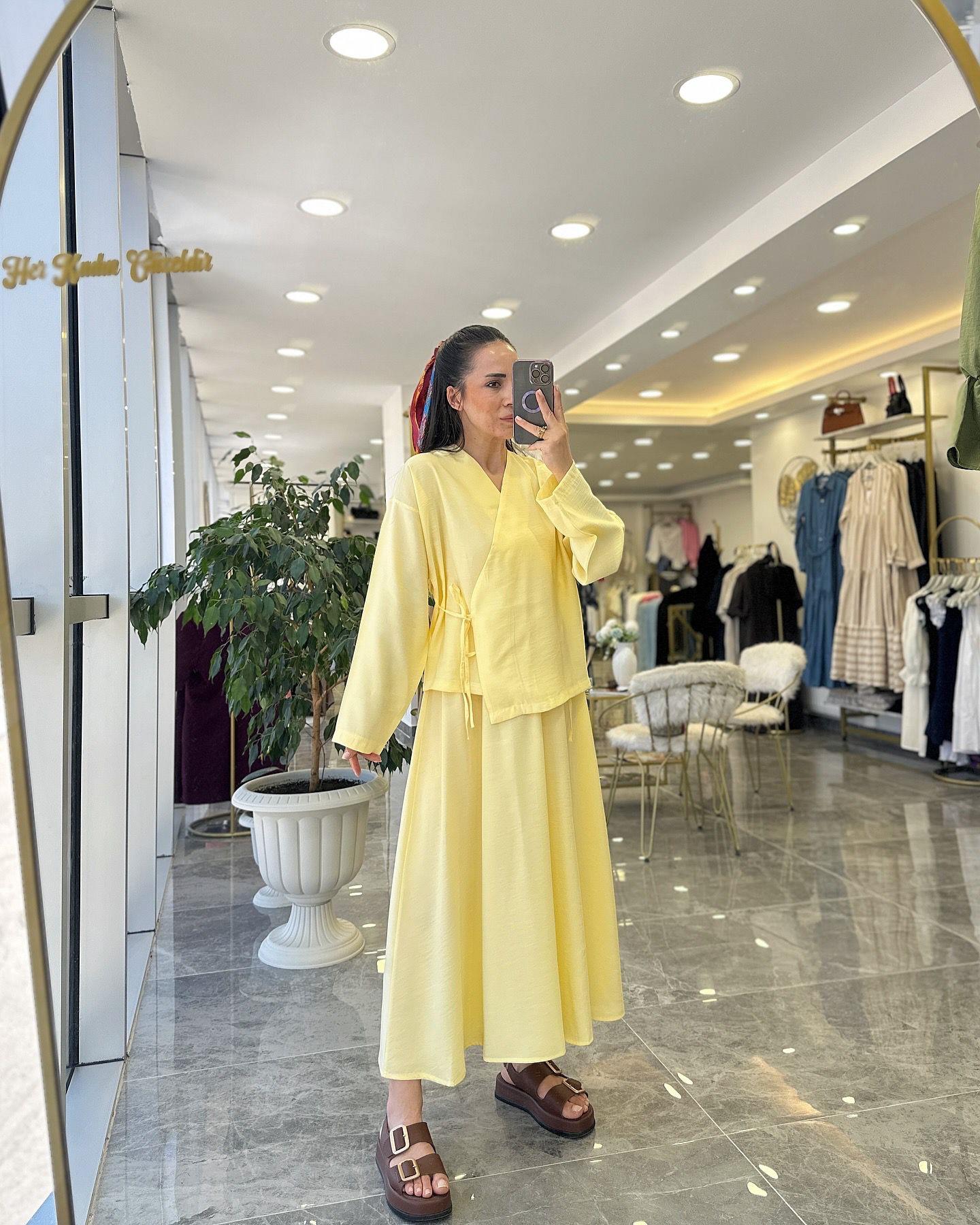 TAKIMModa MTTNSLTKM850Etek Kimono Tensel Takım