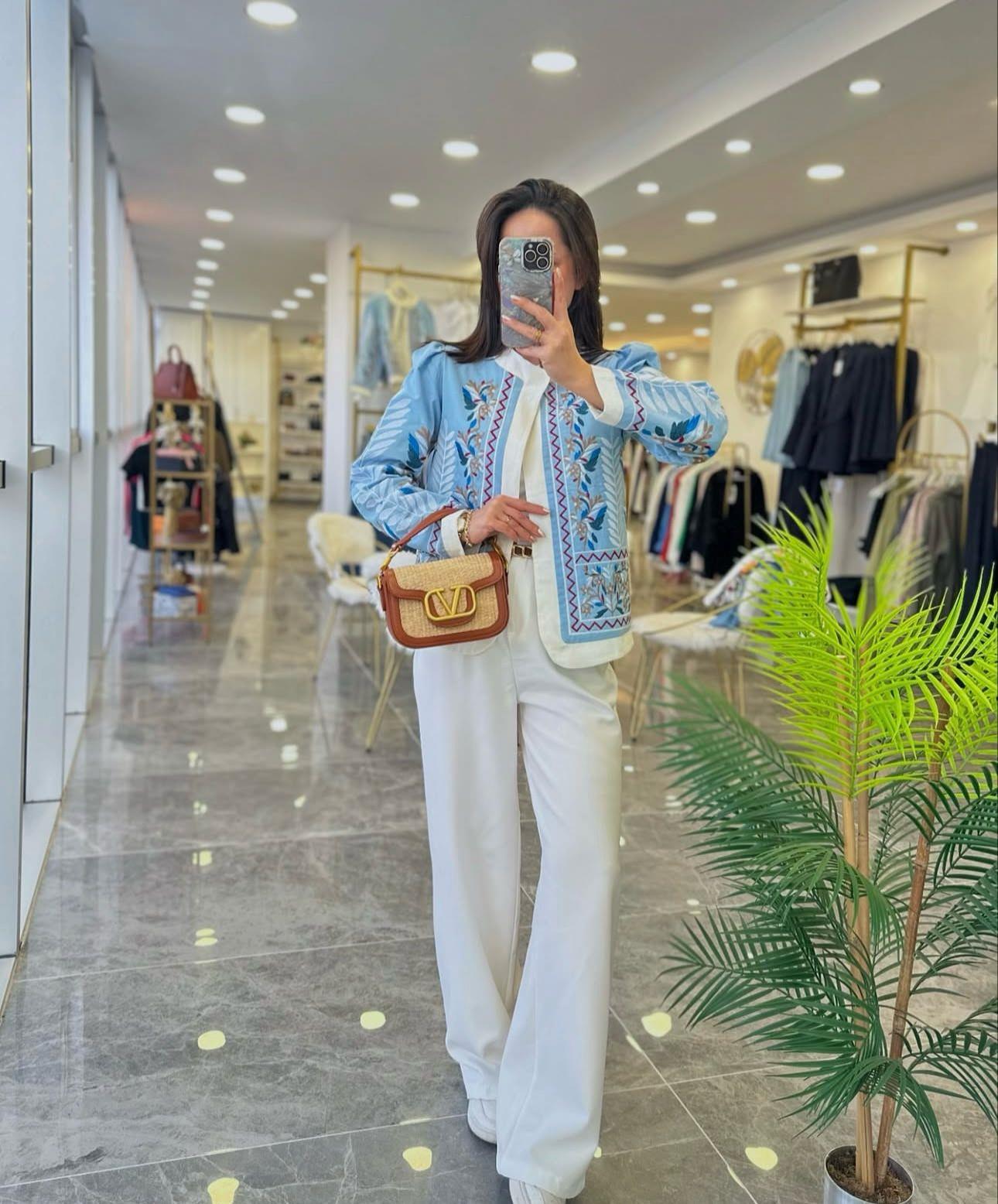 CEKETModa MTCKT01İşlemeli Ceket