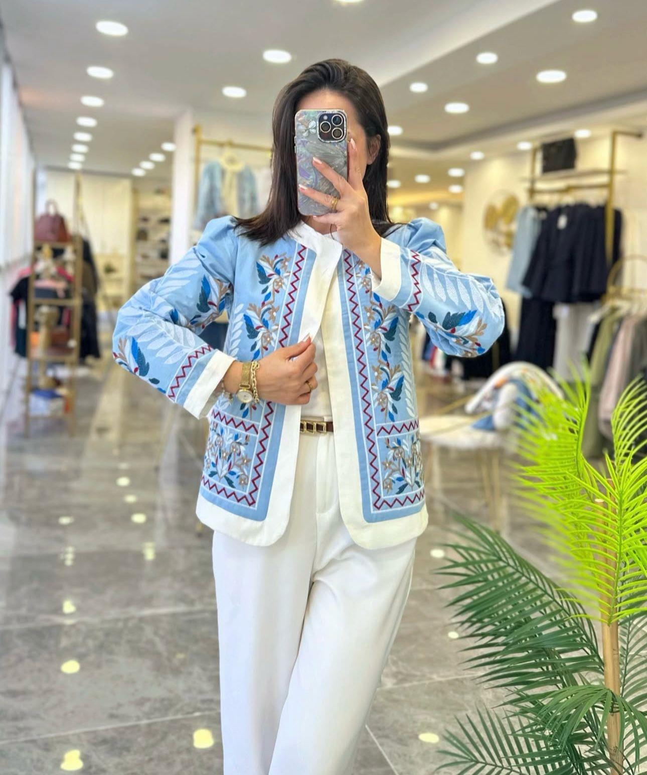 CEKETModa MTCKT01İşlemeli Ceket