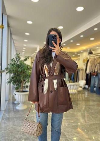 CEKETModa MTKHVDRCKT100Kahve Deri Ceket
