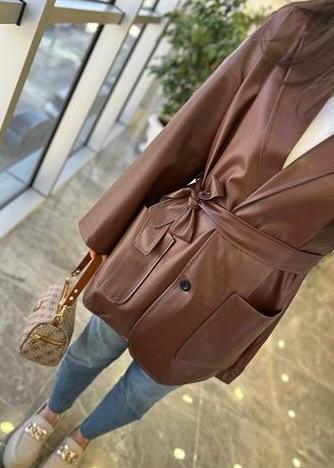 CEKETModa MTKHVDRCKT100Kahve Deri Ceket
