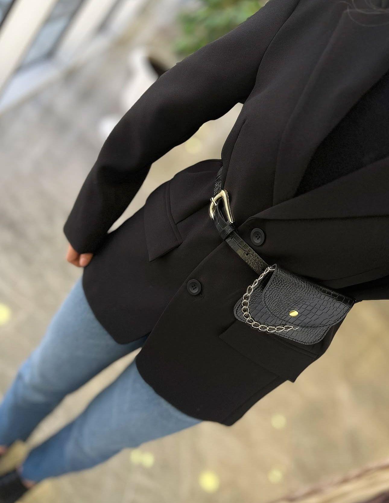 CEKETModa MTKMRCKT700Kemer Detaylı Ceket