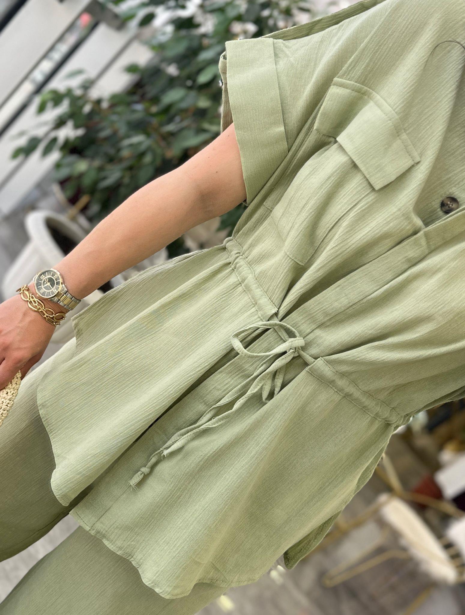 TAKIMModa MTKTNTKM900Keten Pantolon Gömlek Takım