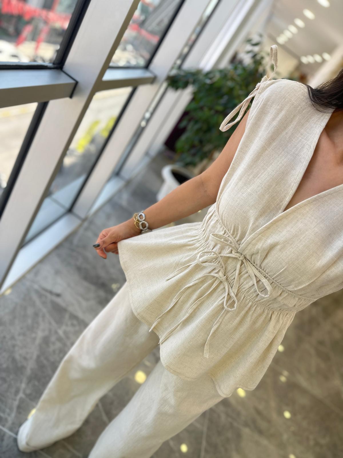 TAKIMModa MTKTNTKM850Keten Takım Bağcıklı 