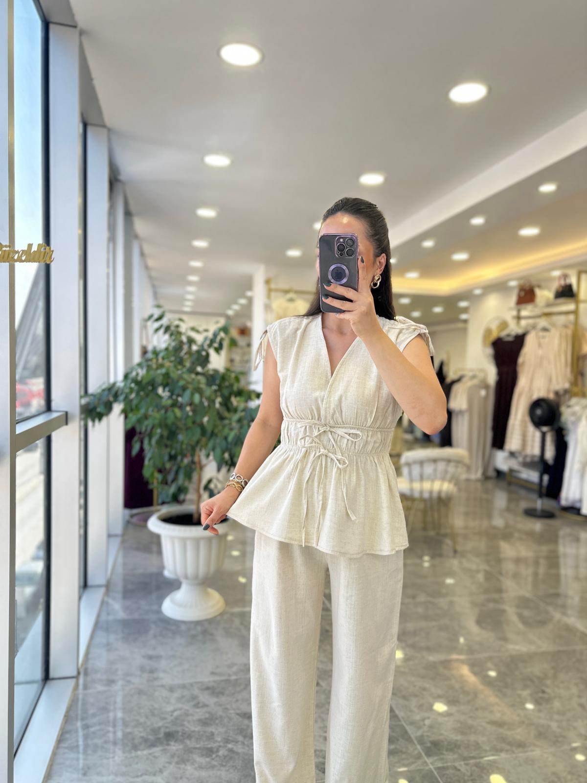 TAKIMModa MTKTNTKM850Keten Takım Bağcıklı 