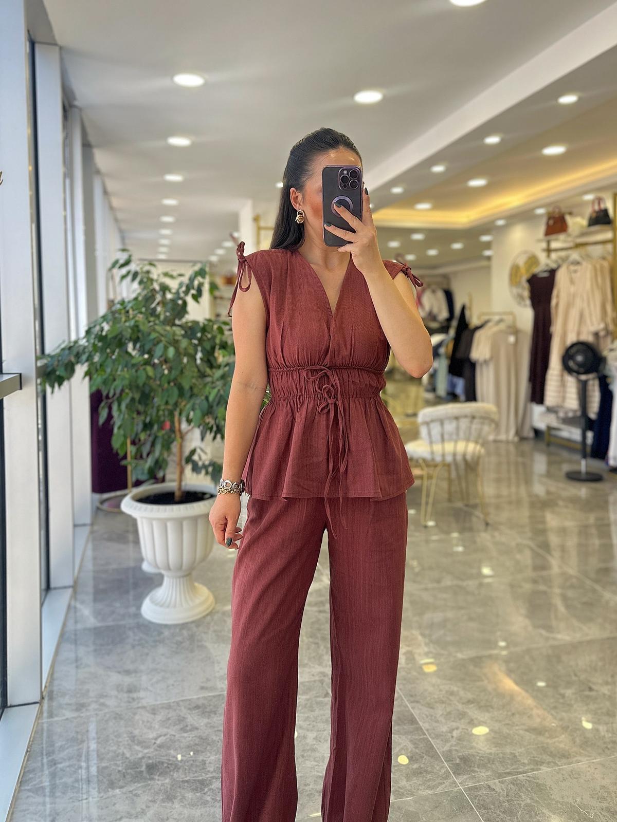 TAKIMModa MTKTNTKM850Keten Takım Bağcıklı 