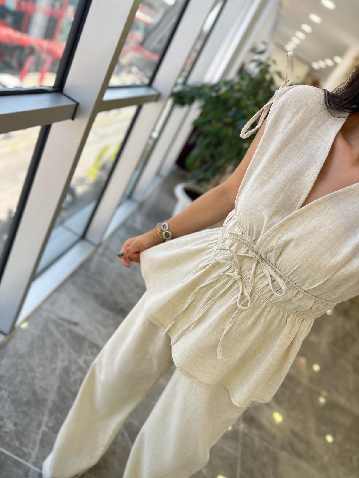 TAKIMModa MTKTNTKM850Keten Takım Bağcıklı 