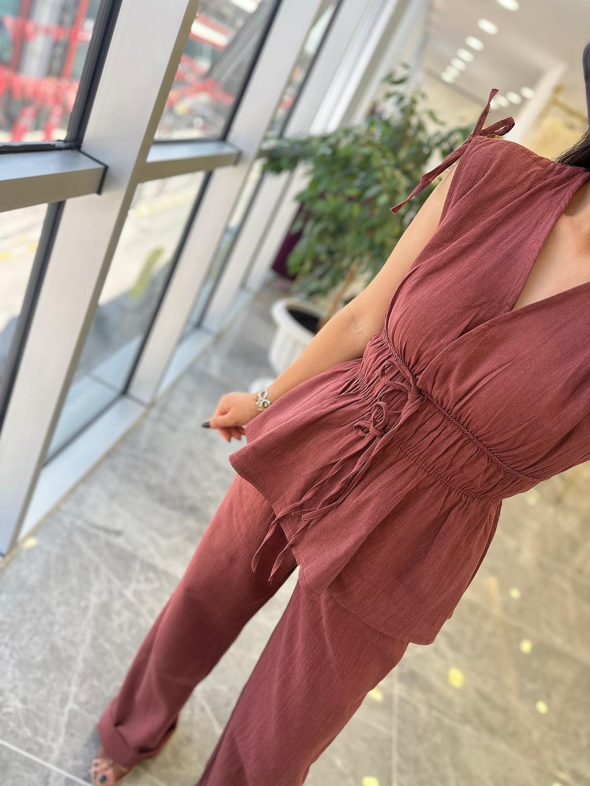TAKIMModa MTKTNTKM850Keten Takım Bağcıklı 