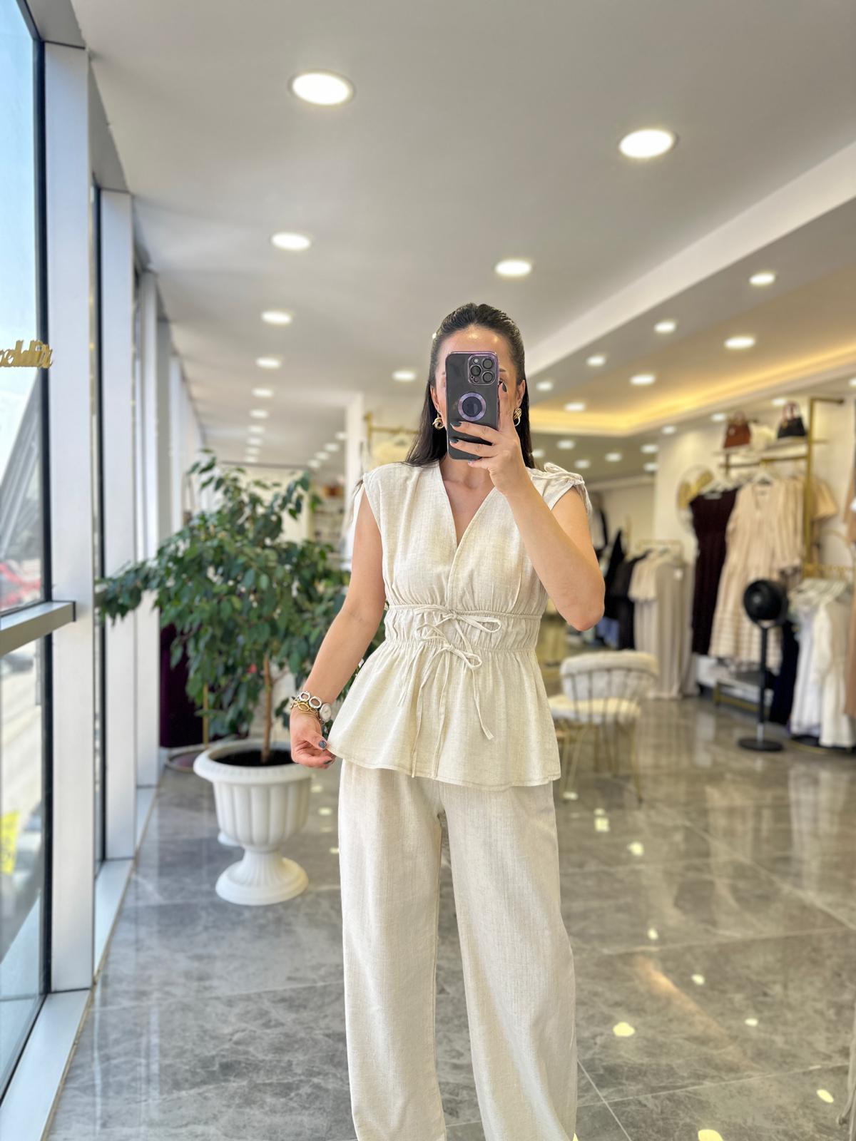 TAKIMModa MTKTNTKM850Keten Takım Bağcıklı 