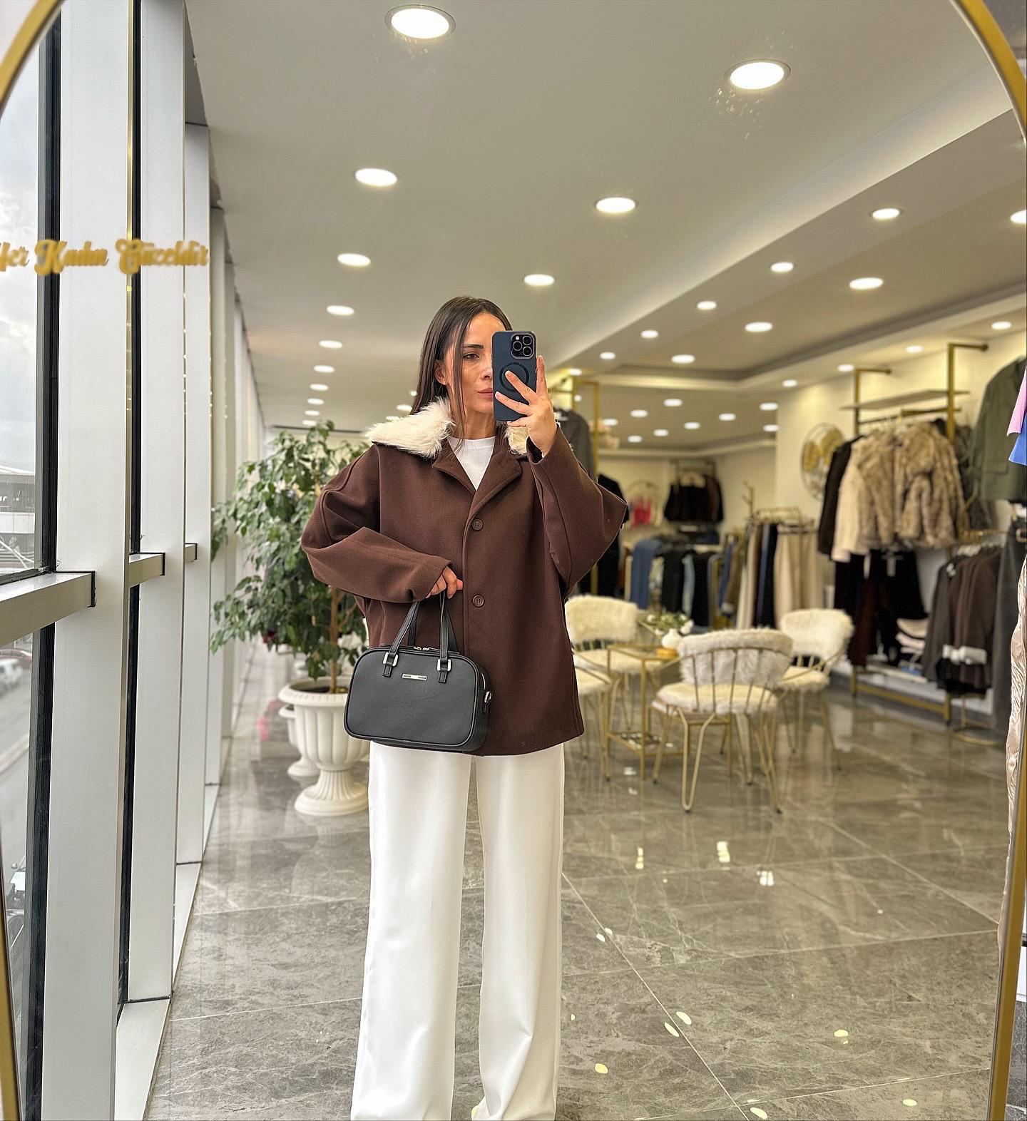 CEKETModa MTKRKLKŞCKT1000Kürklü Kaşe Ceket