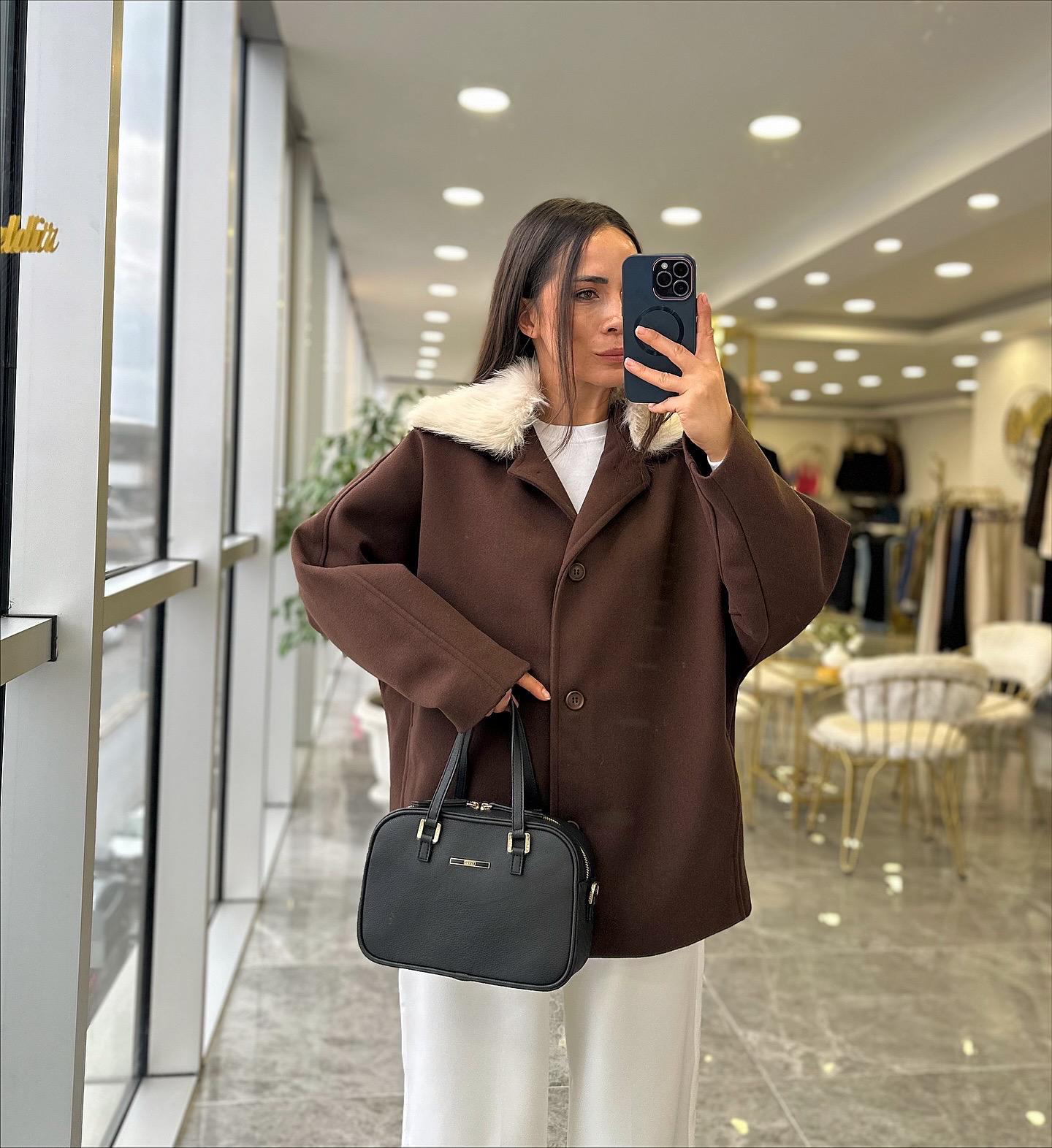 CEKETModa MTKRKLKŞCKT1000Kürklü Kaşe Ceket